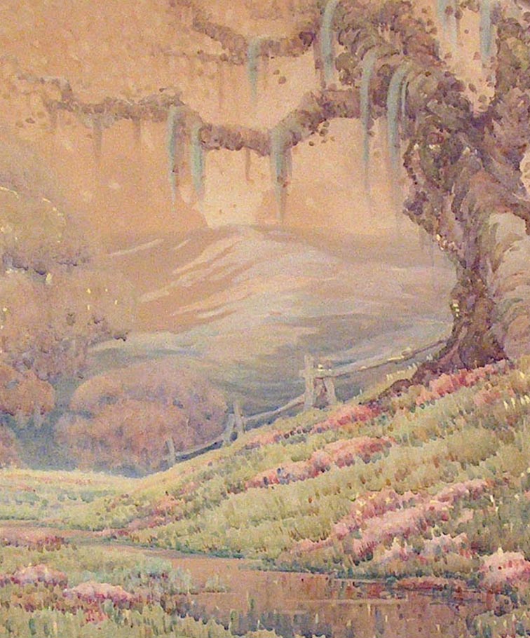 Grace Allison Griffith Mossy Oak and Pasture Triptych Closeup