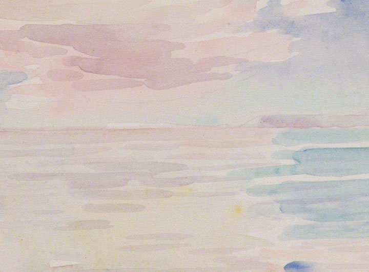 Anna Hills Pale Opal Watercolor Closeup