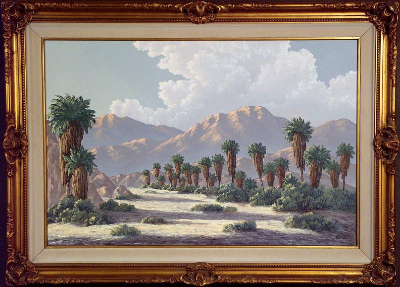 Kathi Hilton Beaconing Palms with Frame