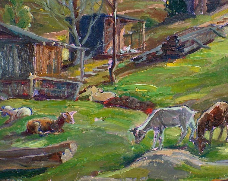 Orpha Mae Klinker Goats Chavez Ravine Closeup