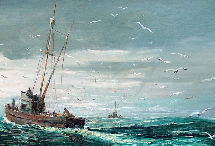 Joshua Meador Homeward Bound outside San Pedro Harbor Closeup