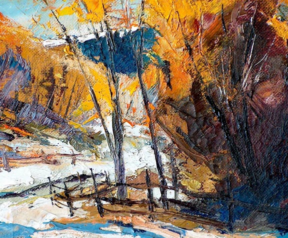 Joshua Meador Snowfalls Golden Moment Closeup