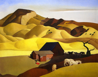 Horses and Hills Millard Sheets 1932