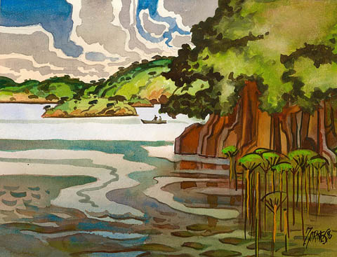 Milford Zornes Sorce  of theNile Uganda