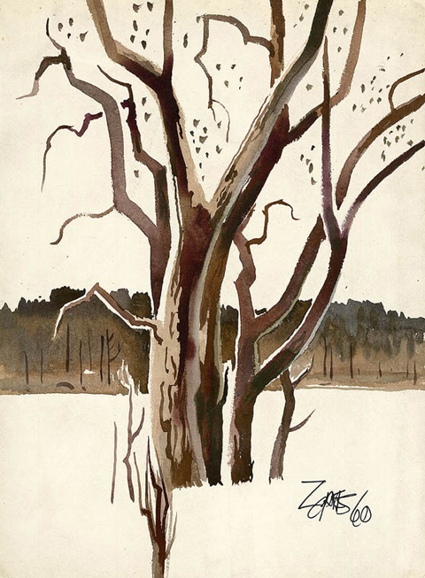 Milford Zornes Untitled Tree