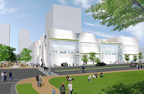 Berkeley Art Museum from the Campus Lawn