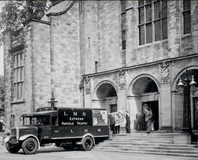 Paintings being hidden at Pritchard Jones Hall