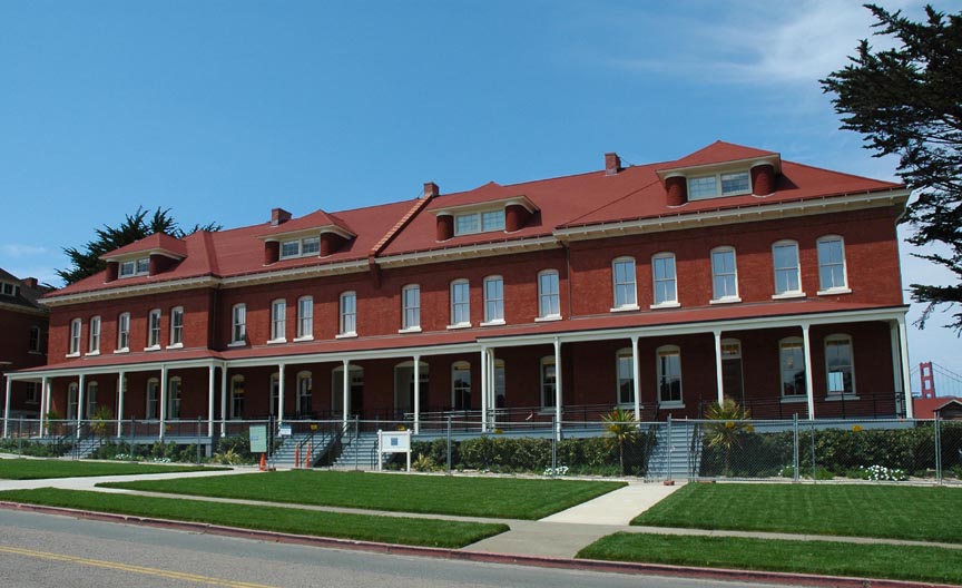 Walt Disney Family Museum Exterior with GG Bridge
