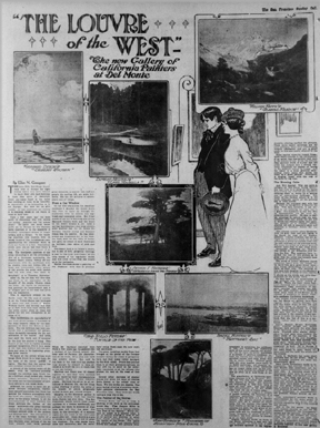 SF Call Full Page Article on the Del Monte Gallery