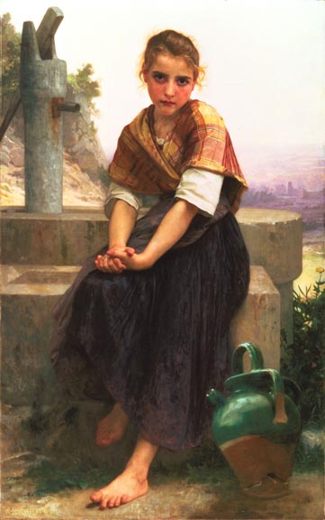 William Adolphe Bouguereau The Broken Pitcher 1891