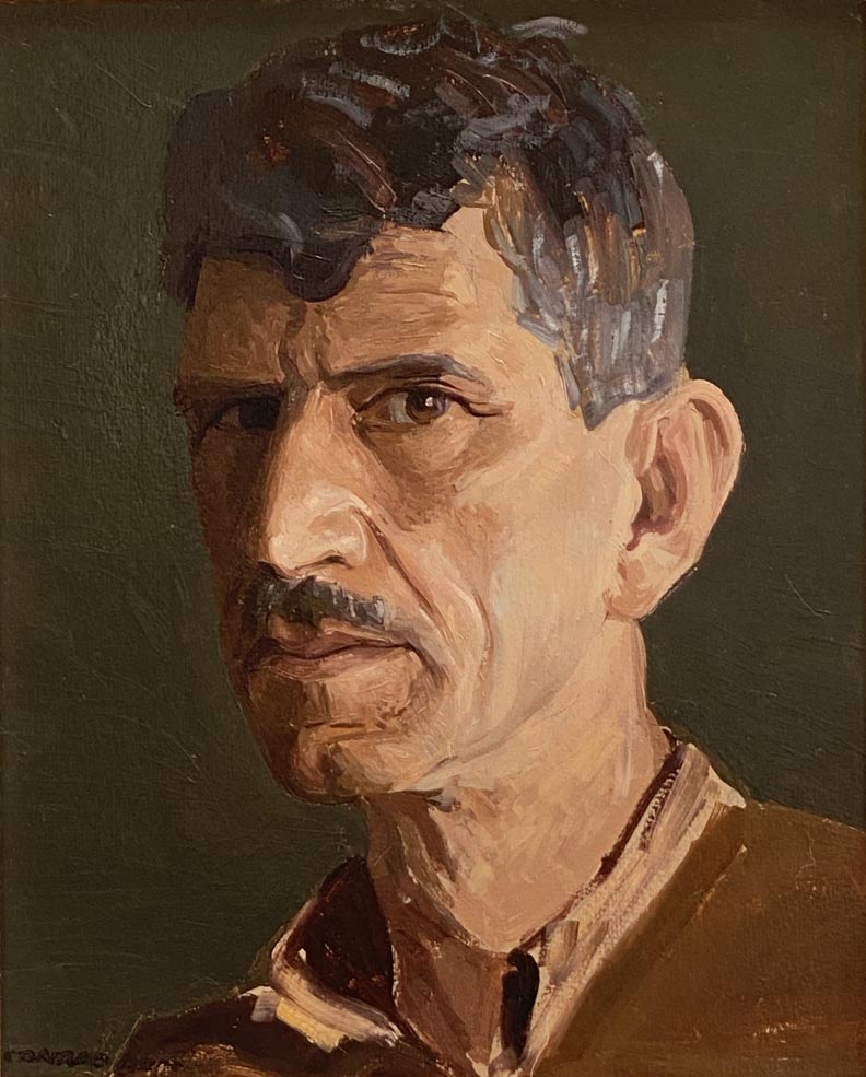 Conrad Buff, Self Portrait, Brown Shirt