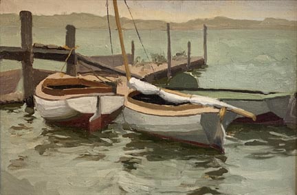 California School, Sailboats in San Pedro Harbor