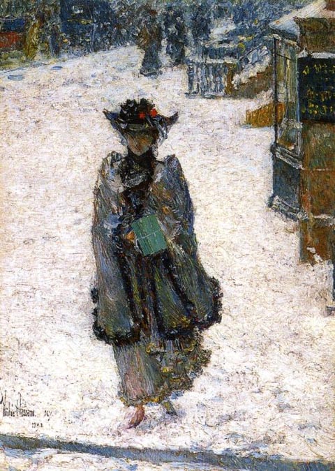 Childe Hassam, Street Scene, Christmas Morning,  Smith College Museum of Art, Northhampton, MA