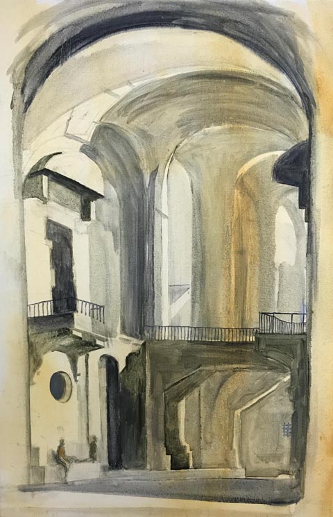 Maurice Lapp, Tribute to Piranesi, 16 x 21