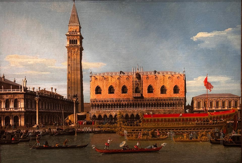 Giovanni Antonio Canal, called "Canaletto", The Bucintoro at the Molo on Ascension Day, c1745, Philadelphia Museum of Art