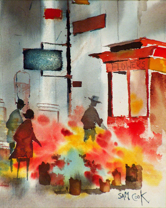 Sam Cook Corner Flower Stand