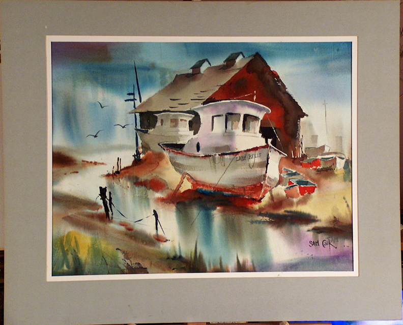 Sam Cook Harbor Inlet Lady Belle with current mat