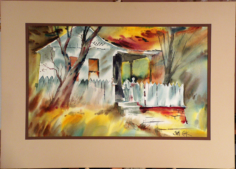 Sam Cook House in the Woods with current mat