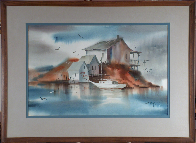 Sam Cook Morning Blues and Grays with Frame