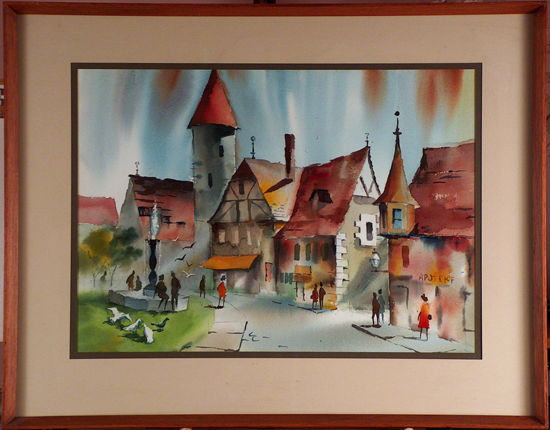 Sam Cook Village Street Germany with Frame