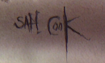 Sam Cook Winter Barnyard Signature