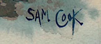 Samantha Cook Yesterday's Harvest Watercolor signature