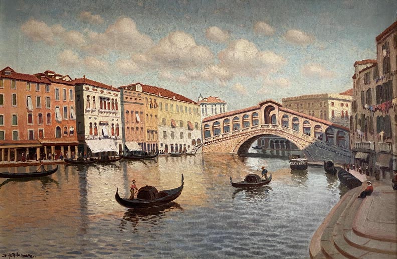 Richard Dey De Ribcowsky Rialto Bridge Venice Italy 1917