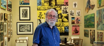 Dennis Calabi at his Santa Rosa Callery, photo by Kent Porter, Santa Rosa Press Democrat