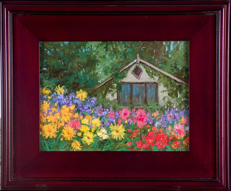 Alexander Dzigurski Petaluma Highway Cottage with Frame