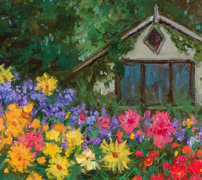 Alexander Dzigurski Petaluma Highway Cottage Closeup