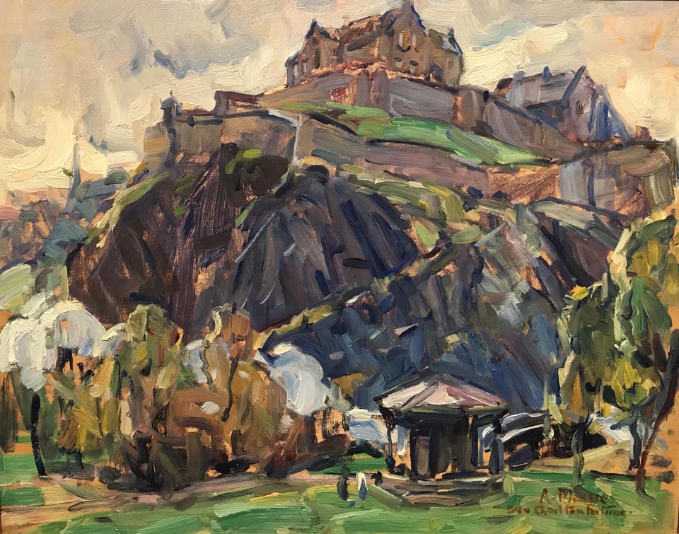 E. Charlton Fortune, Edinburgh Castle c1921, collection of Harry Parashis