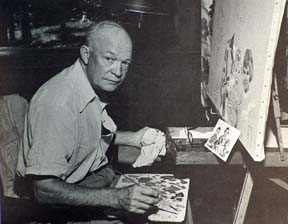 DD Eisenhower at Easel