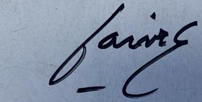 Justin Faivre, Signature verso