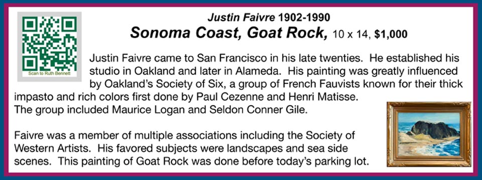 Justin Faivre, Sonoma Coast, Goat Rock