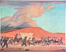Clyde Forsythe The Gold Rush Vintage Print