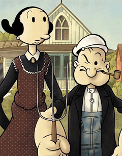 American Gothic Parody, Popeye and Olive Oyle