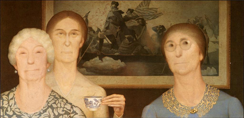 Grant Wood, Daughters of Revolution, 1932, Cincinnati Art Museum
