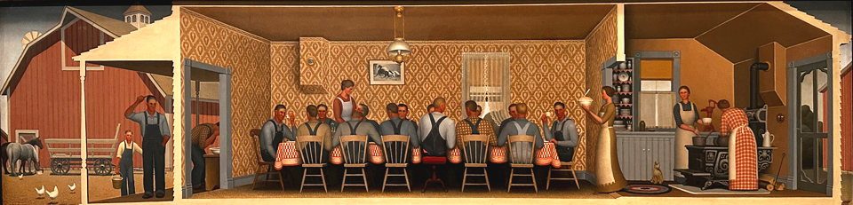 Grant Wood, Dinner for Threshers 1934, Fine Art Museums San Francisco