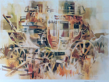 Robert Grau, Retired Stagecoach Vintage Print