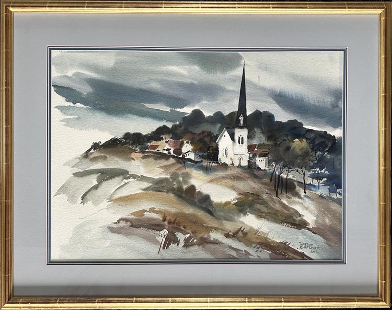 Harold Greetzner Presbyterian Church, Mendocino Watercolor 