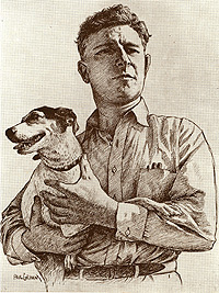 Paul Grimm self Sketch with friend