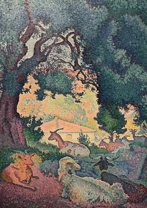 Henri Edmond Cross, Goats, 1895 Association Friends of the patit palais, Geneva, Switzerland