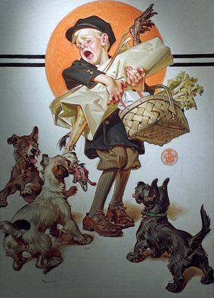 Joseph Christian Leyendecker Bringing Home the Christmas Goose