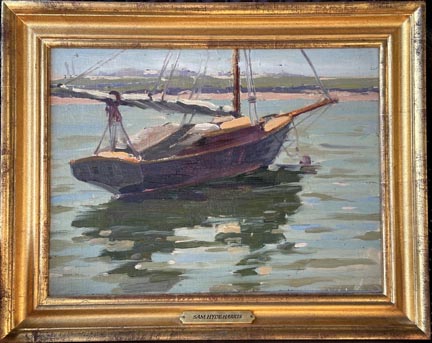 Sam Hyde Harris, Anchored with original frame and nameplate