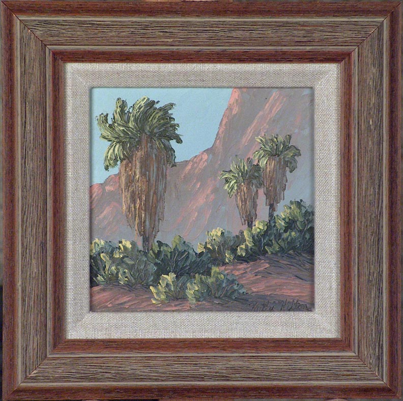 Kathi Hilton Palms Miniature with Frame