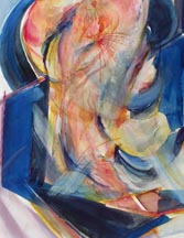 Thelma Speed Houton, Blue and Red Abstract