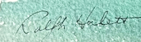 Ralph Hulett, Sierra Bridge with stream / signature front