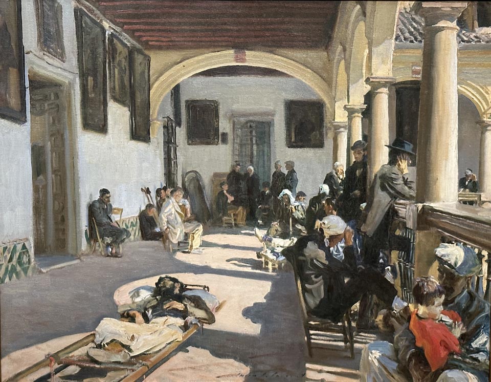 John Singer Sargent, Hospital at Granada, 1912, oil on canvas, National Gallery of Victoria, Melbourne, Victoria, Australia