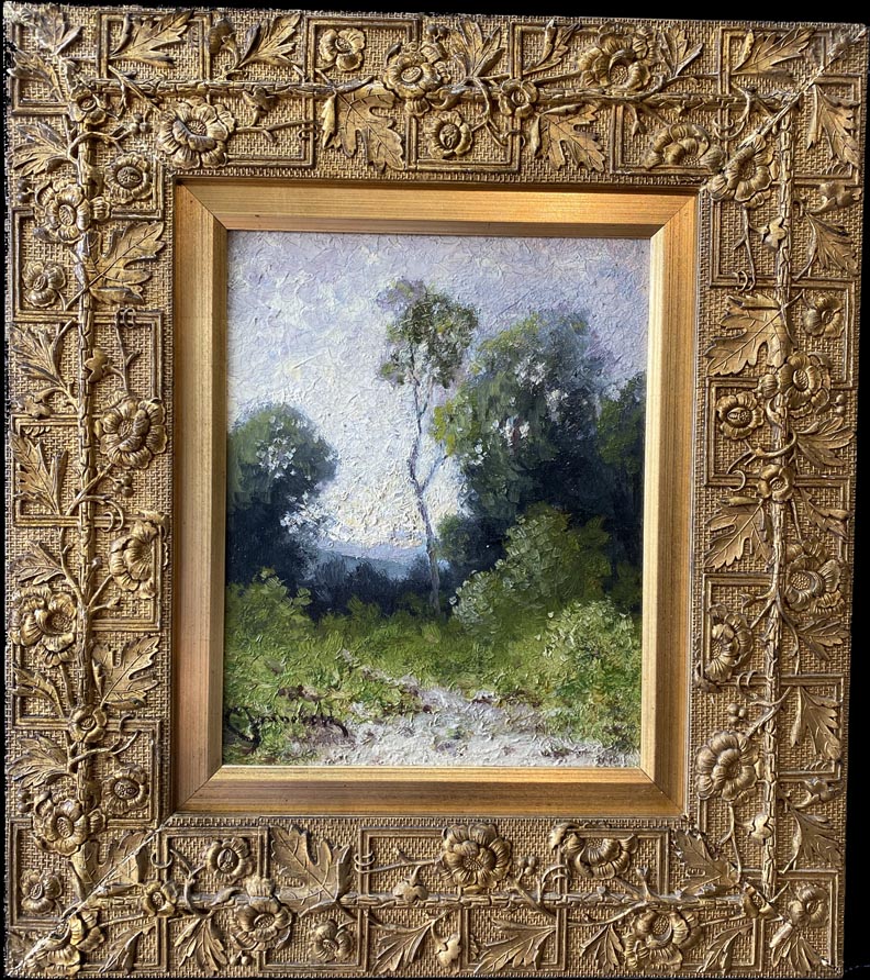 Carl Henrik Jonnevold 1856-1955, A Verdant Landscape  Oil on board, 8 x 10  $4,000 