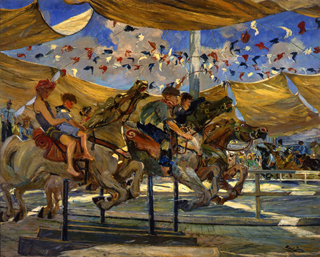  Karl Yens 1868 - 1948, The Ride with a Snap, Venice, CA, 1918